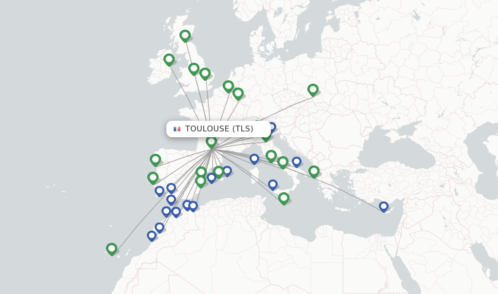 Ryanair flights from Toulouse, TLS