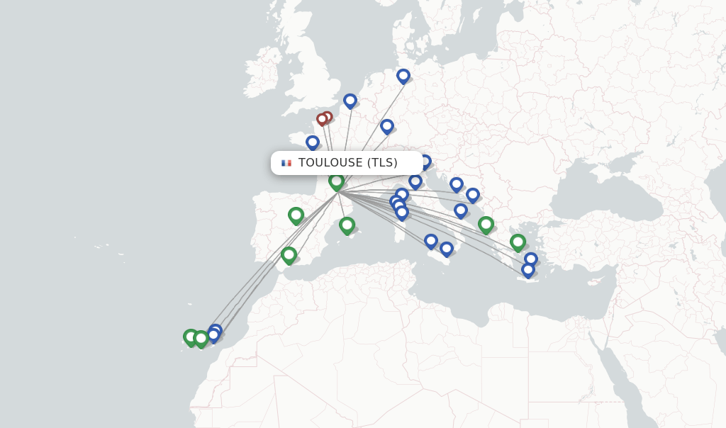Volotea flights from Toulouse, TLS