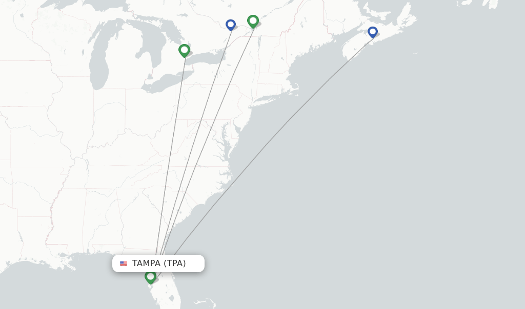 Air Canada flights from Tampa, TPA