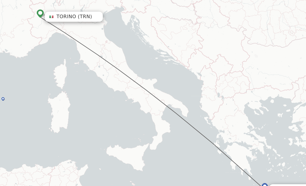 Direct (nonstop) flights from Turin to Chania schedules