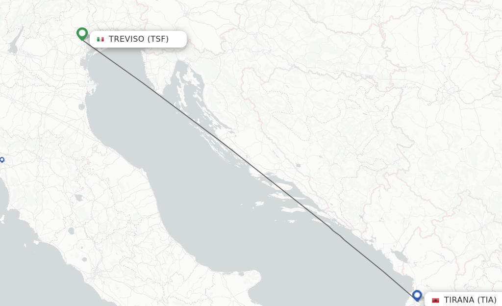 Direct (nonstop) flights from Venice to Tirana schedules