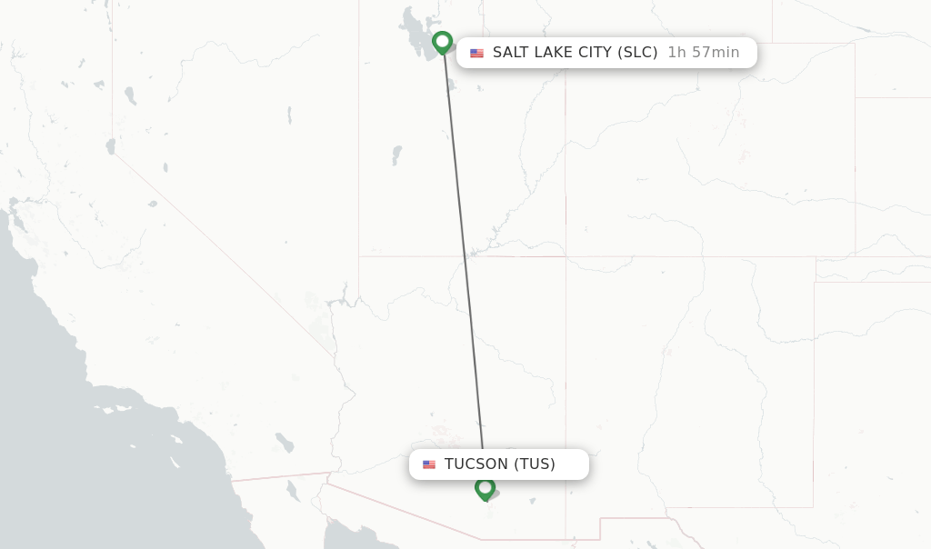 Direct (nonstop) flights from Tucson to Salt Lake City schedules