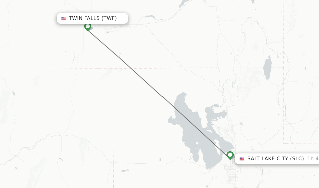 Direct (nonstop) flights from Twin Falls to Salt Lake City schedules