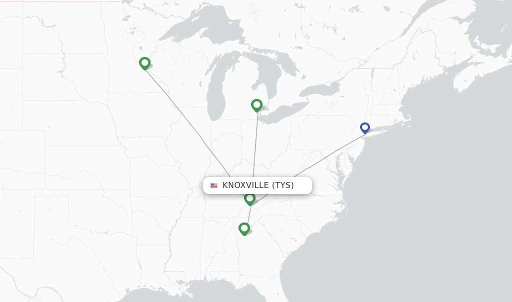 Delta flights from Knoxville, TYS