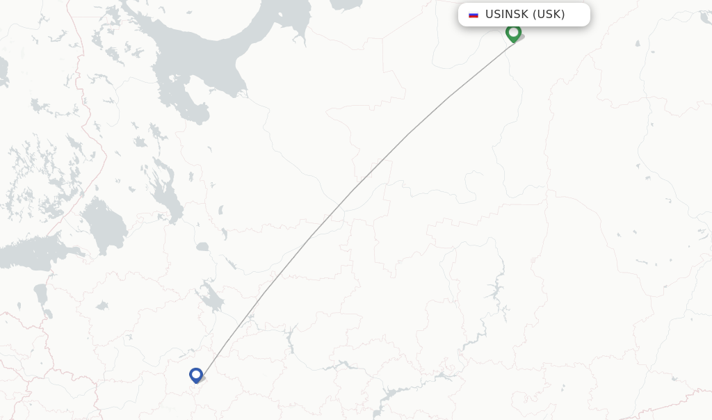 UTair flights from Usinsk, USK