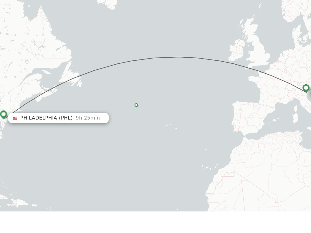 Direct (nonstop) flights from Venice to Philadelphia schedules