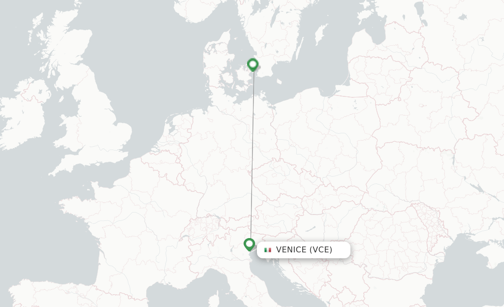 SAS flights from Venice, VCE