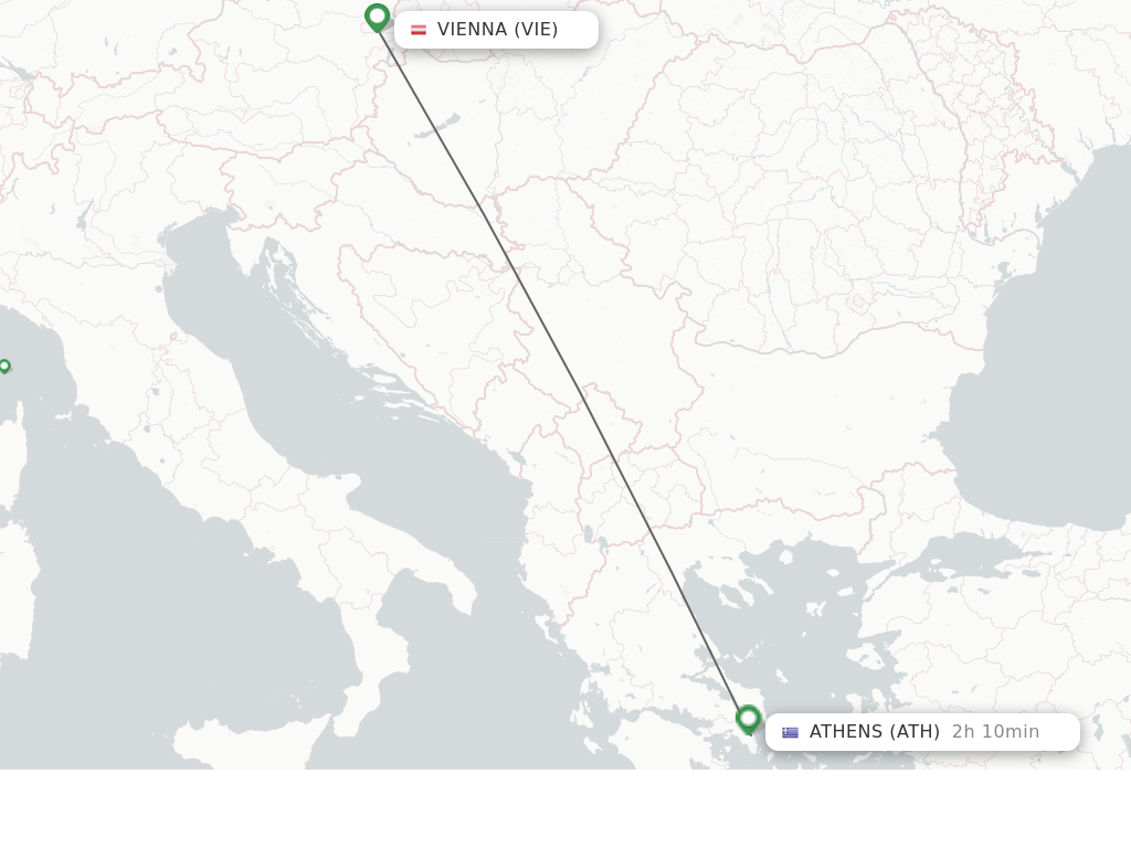 Direct (nonstop) flights from Vienna to Athens schedules