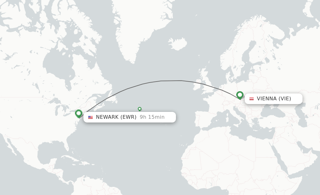 Direct (nonstop) flights from Vienna to New York schedules
