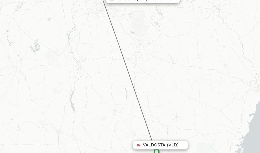 Direct (nonstop) flights from Valdosta to Atlanta schedules