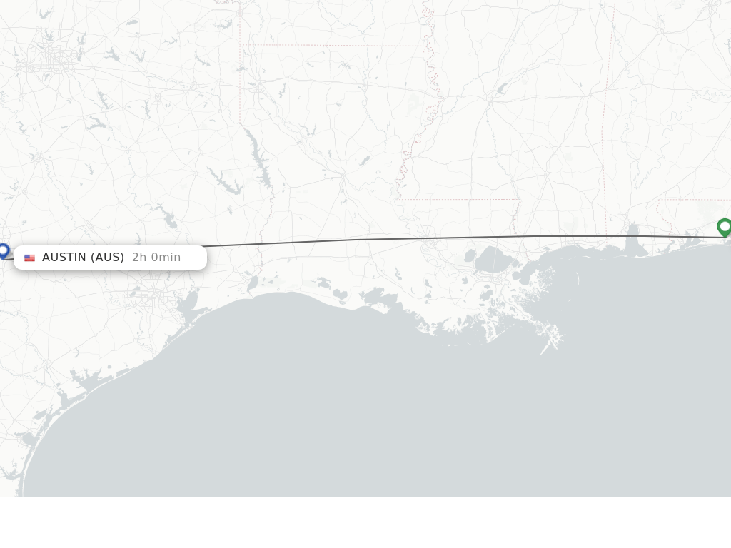 Direct (nonstop) flights from Fort Walton Beach to Austin schedules