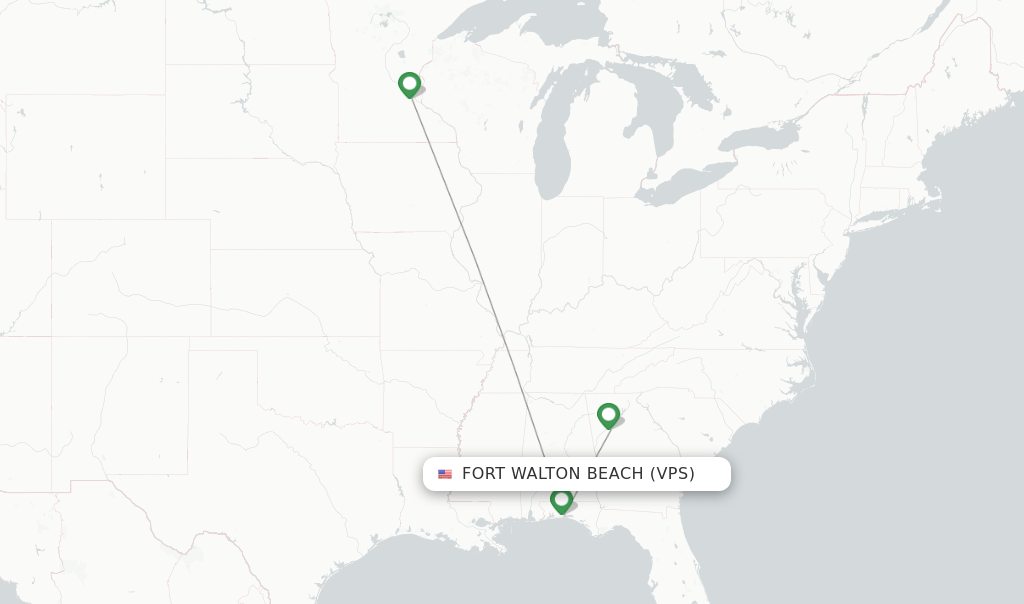 Delta flights from Fort Walton Beach, VPS