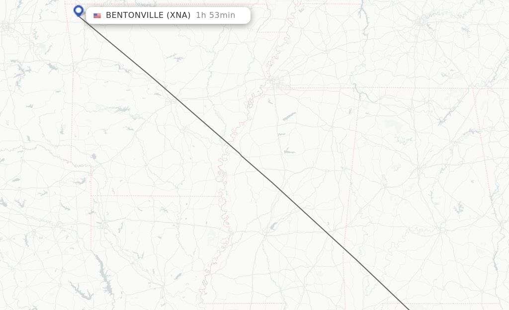 Direct (nonstop) flights from Fort Walton Beach to Bentonville