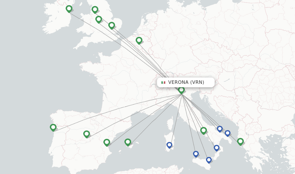 Ryanair flights from Verona, VRN