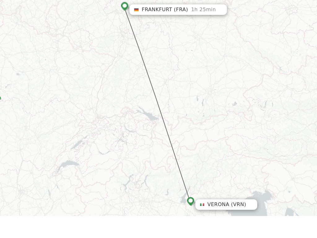 Direct (nonstop) flights from Verona to Frankfurt schedules