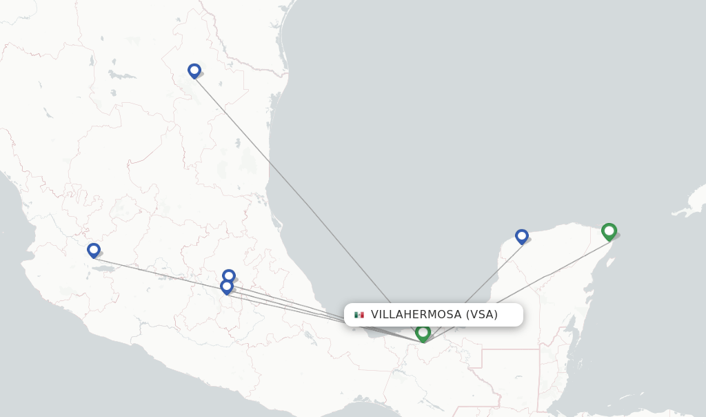VivaAerobus flights from Villahermosa, VSA