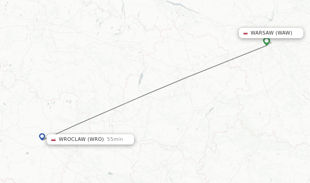Direct (nonstop) flights from Warsaw to Wroclaw schedules