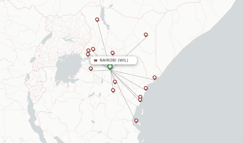 Direct (nonstop) flights from Nairobi to Nairobi schedules