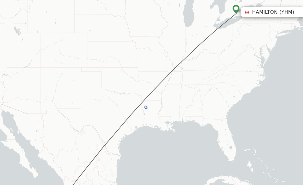 Direct (nonstop) flights from Hamilton to Puerto Vallarta schedules