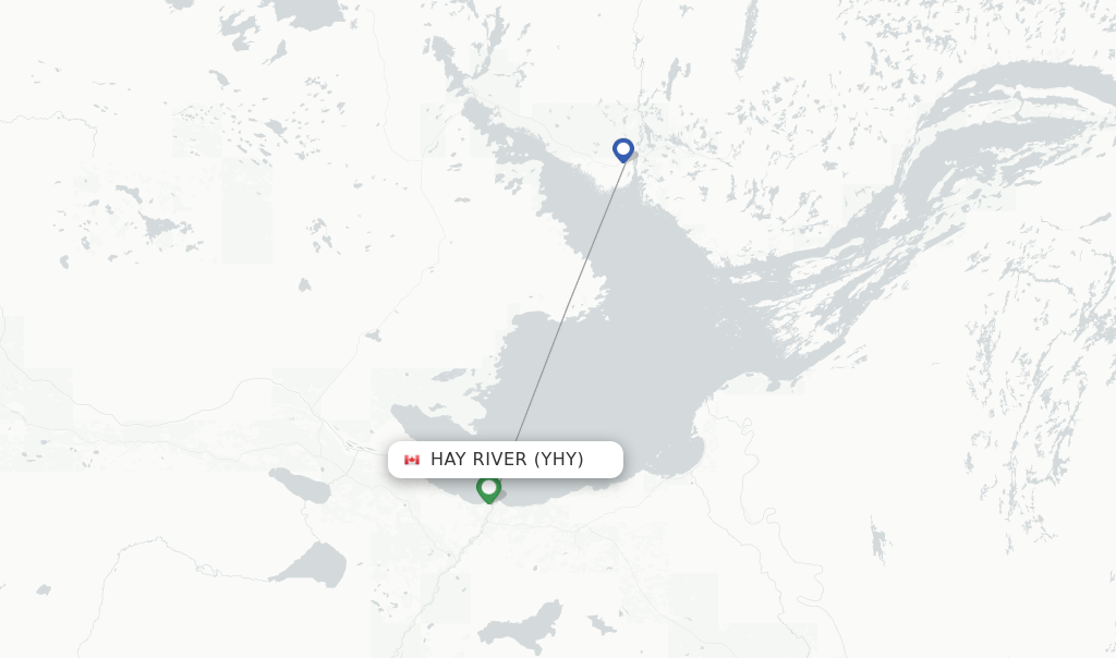 Direct (nonstop) flights from Hay River to Fort Simpson schedules