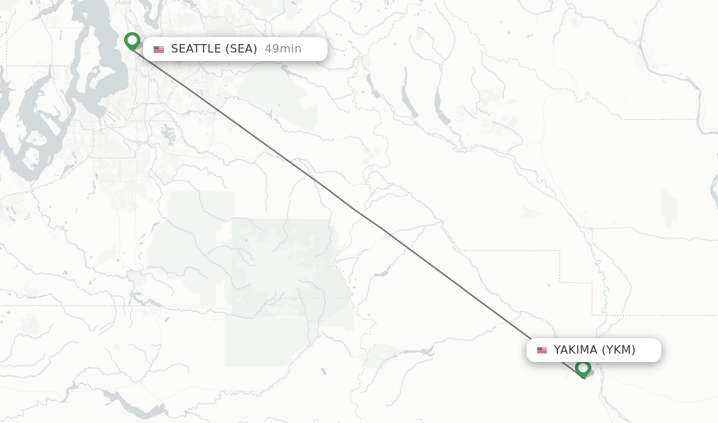 Direct (nonstop) flights from Yakima to Seattle schedules