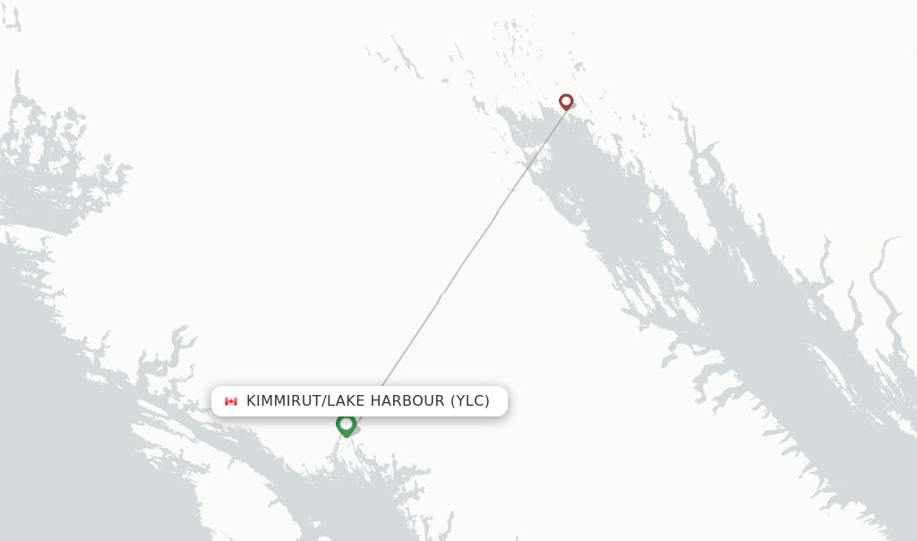Canadian North flights from Kimmirut/Lake Harbour, YLC