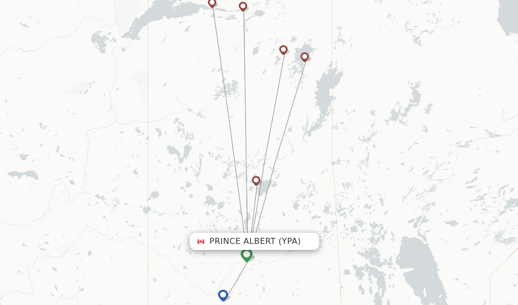 Transwest Air flights from Prince Albert, YPA