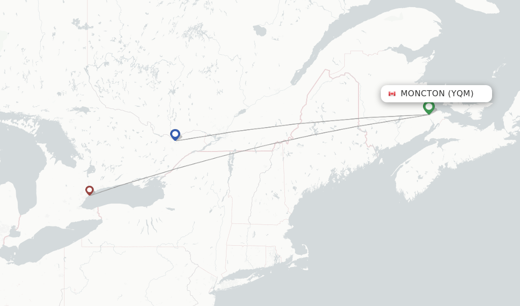 Porter Airlines flights from Moncton, YQM