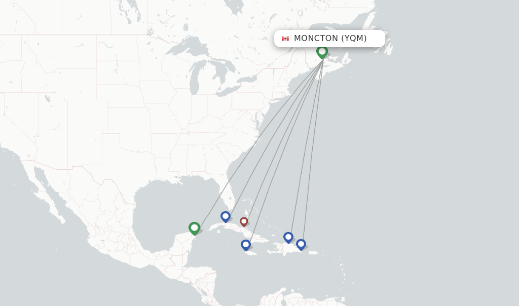 Sunwing Airlines flights from Moncton, YQM