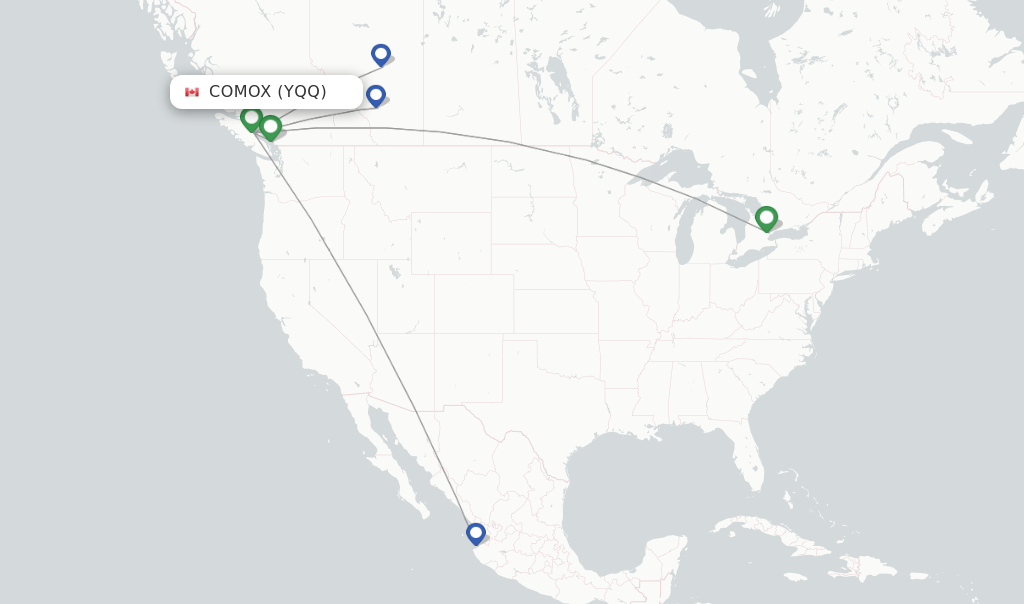 WestJet flights from Comox, YQQ