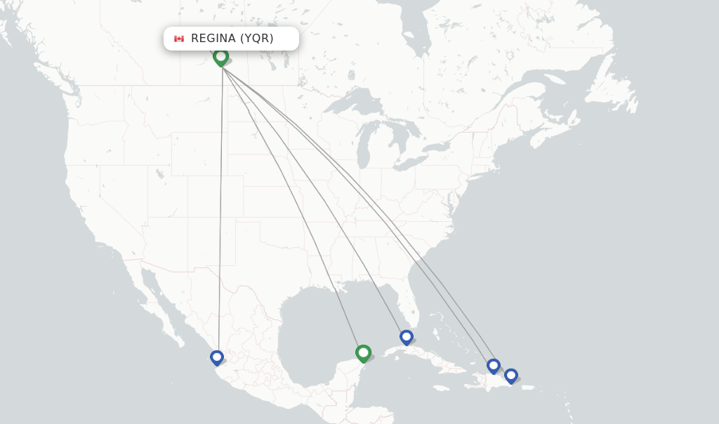 Sunwing Airlines flights from Regina, YQR