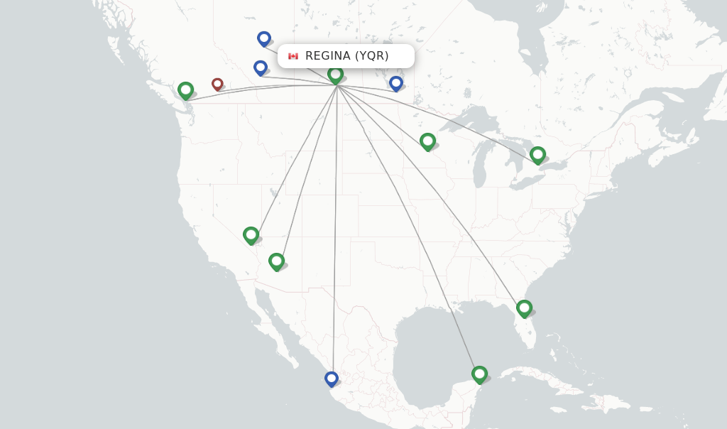 WestJet flights from Regina, YQR