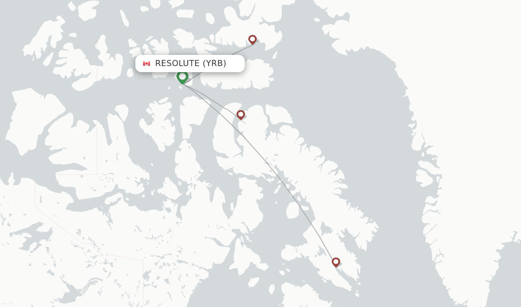 Direct (nonstop) flights from Resolute to Pond Inlet schedules