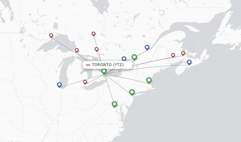 Porter Airlines flights from Toronto, YTZ