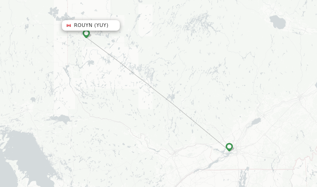 Direct (nonstop) flights from Rouyn Noranda (YUY)