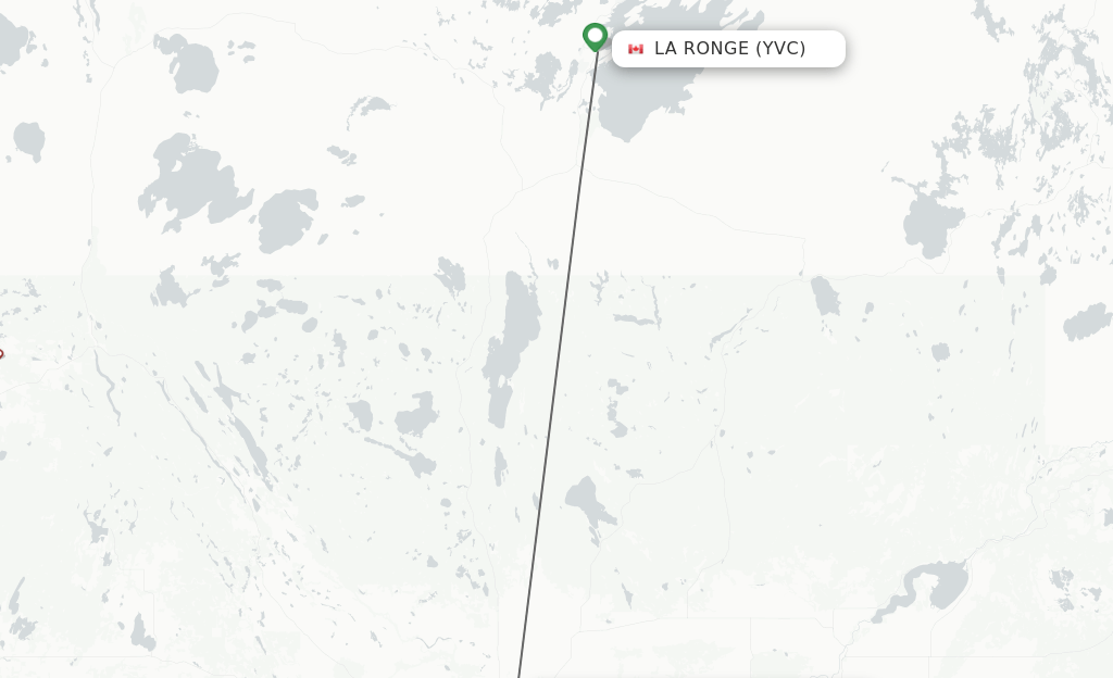 Direct (nonstop) flights from La Ronge to Prince Albert schedules