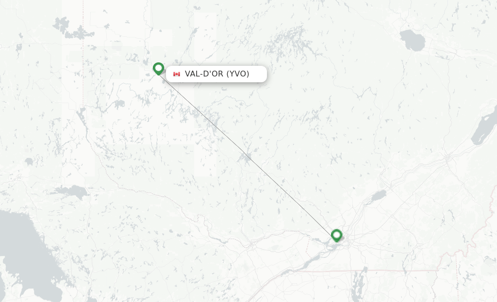 PAL Aerospace flights from Val D'Or, YVO