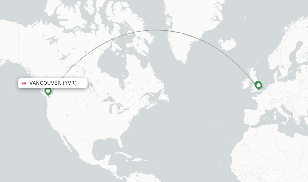 British Airways flights from Vancouver, YVR