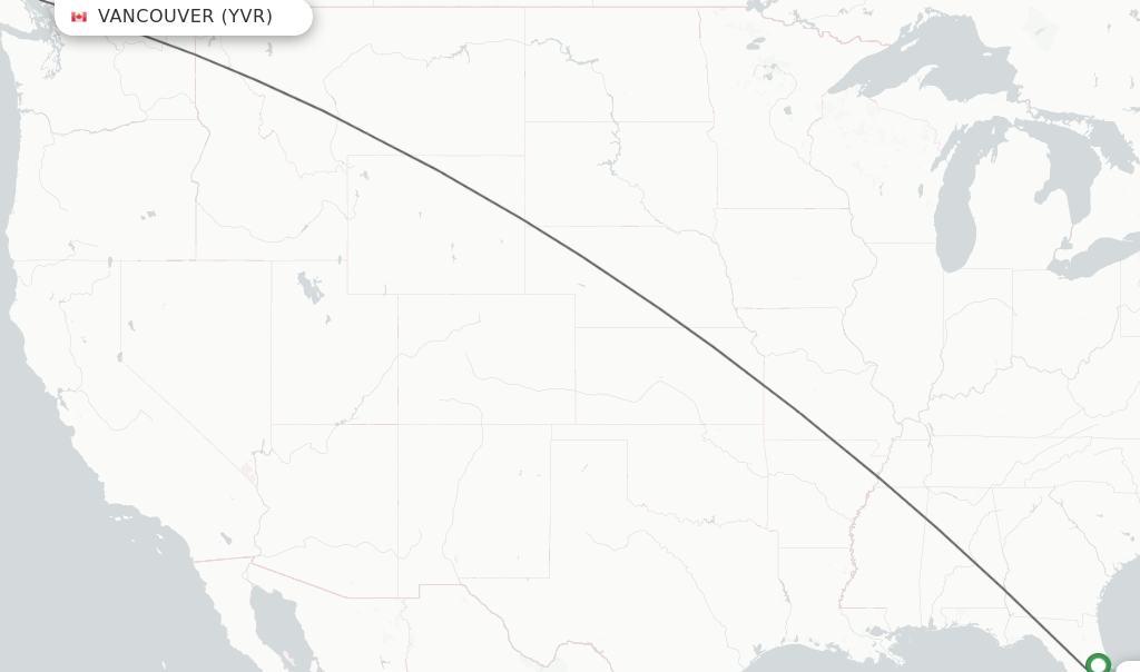 Direct (nonstop) flights from Vancouver to Orlando schedules