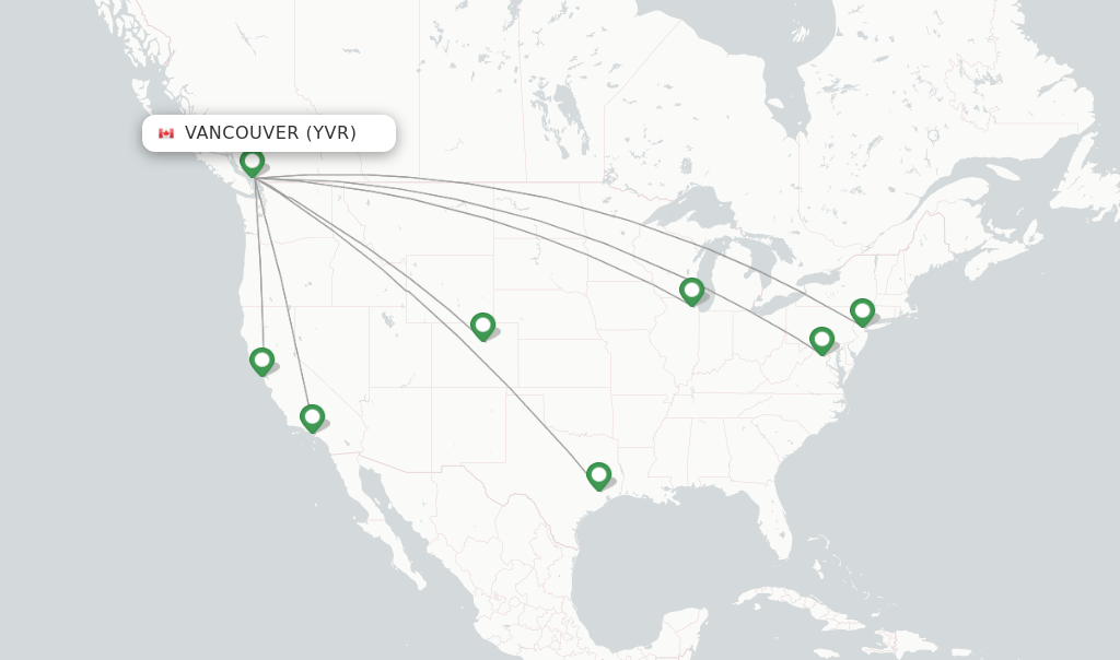 United flights from Vancouver, YVR