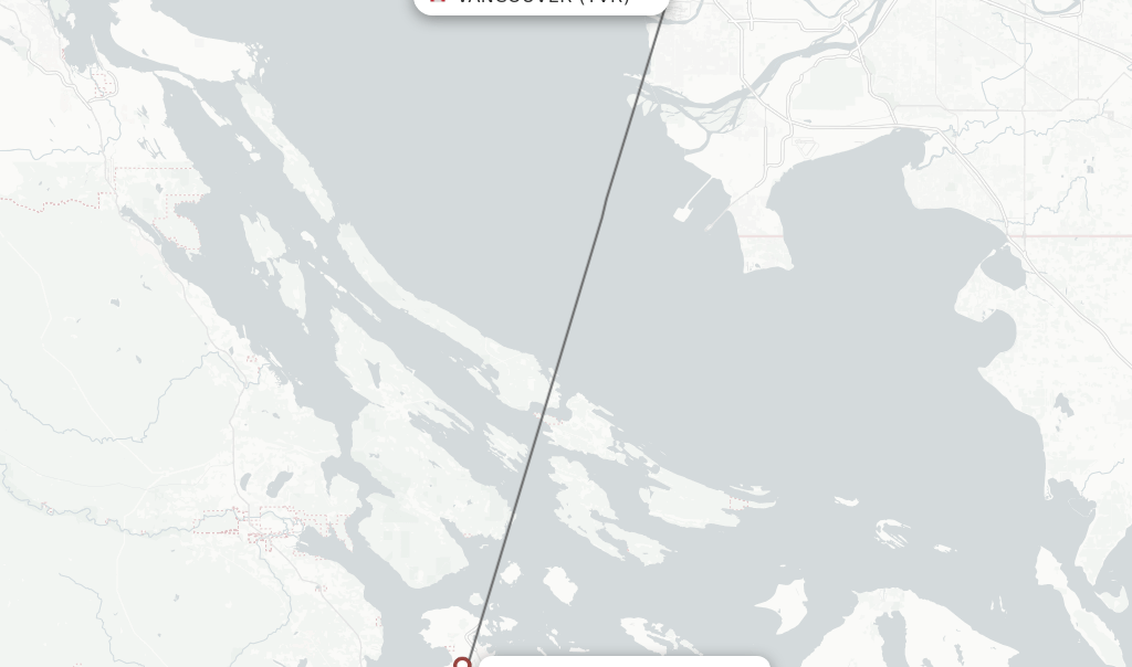 Direct (nonstop) flights from Vancouver to Victoria schedules