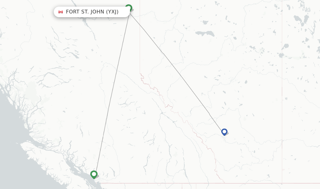 WestJet flights from Fort St. John, YXJ