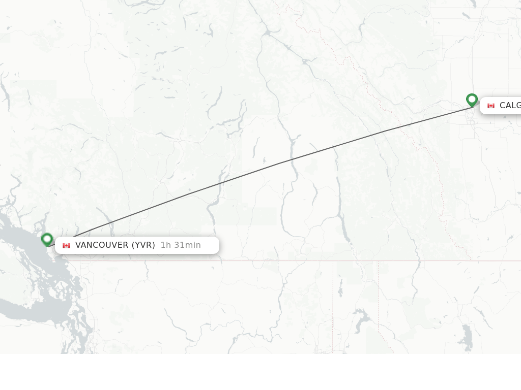 Direct (nonstop) flights from Calgary to Vancouver schedules