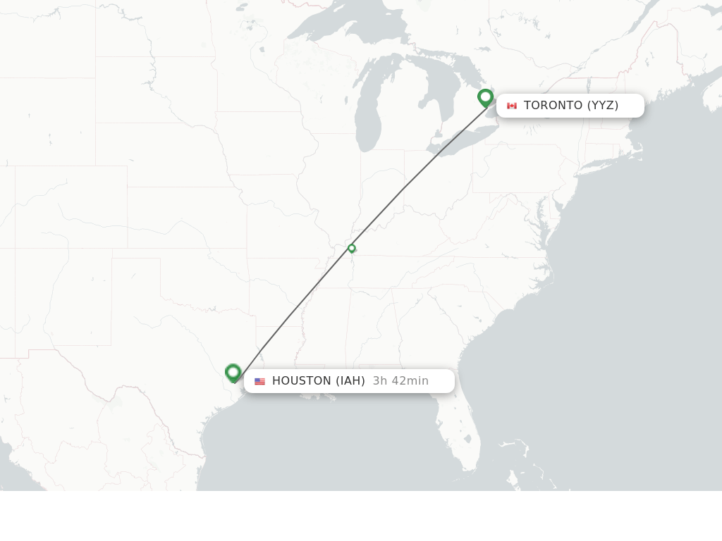 Direct (nonstop) flights from Toronto to Houston schedules