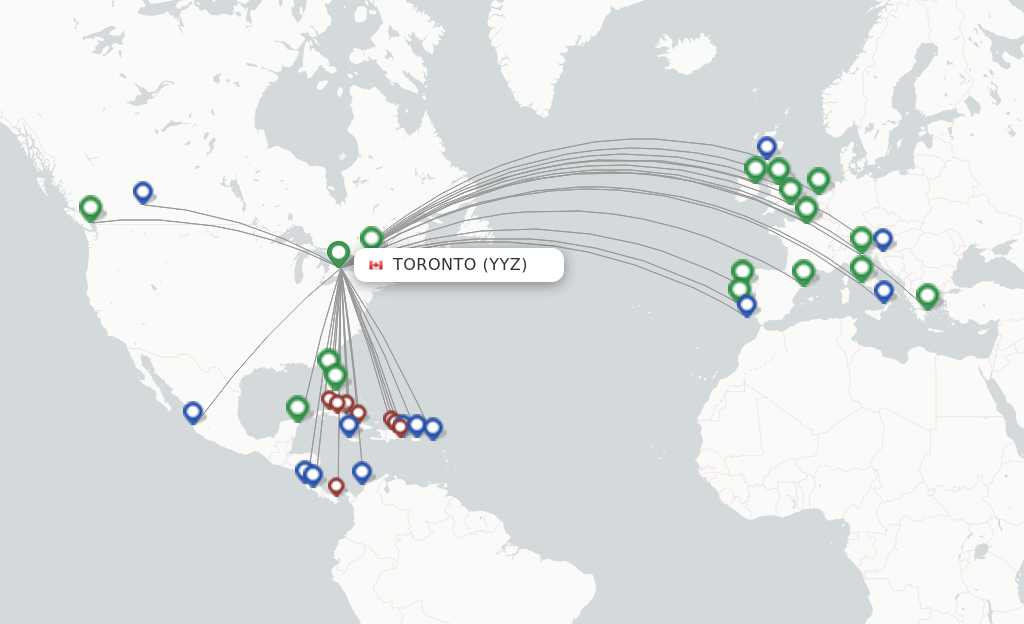 Air Transat flights from Toronto, YYZ