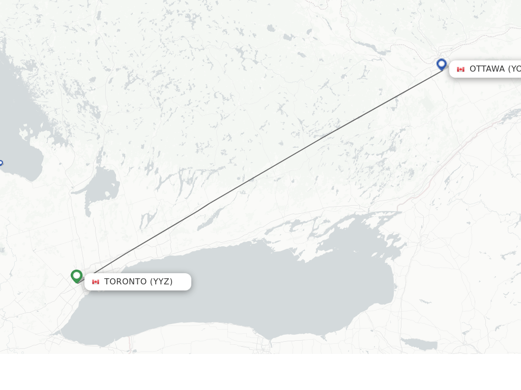 Direct (nonstop) flights from Toronto to Ottawa schedules