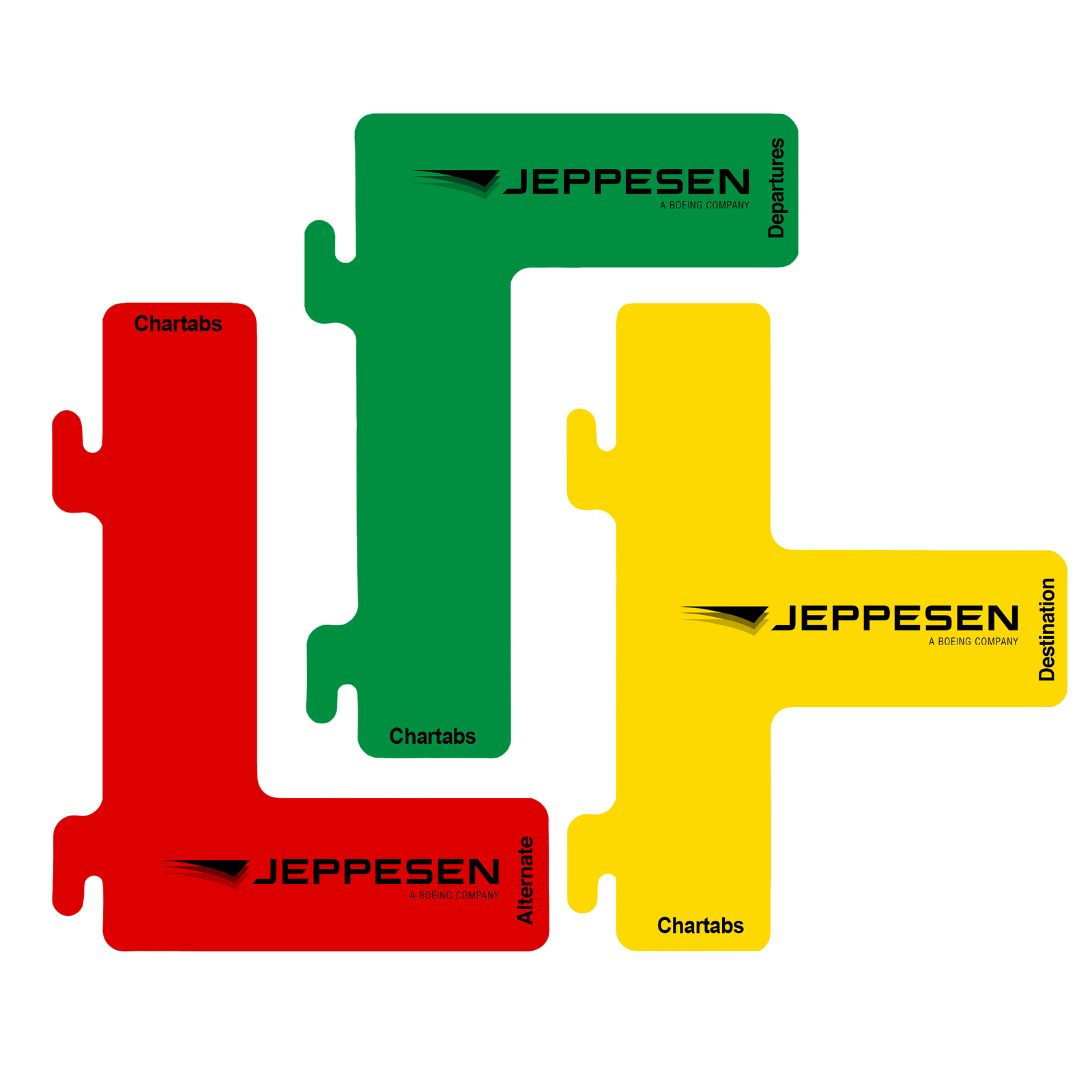 Jeppesen Chart Tabs Set of 3
