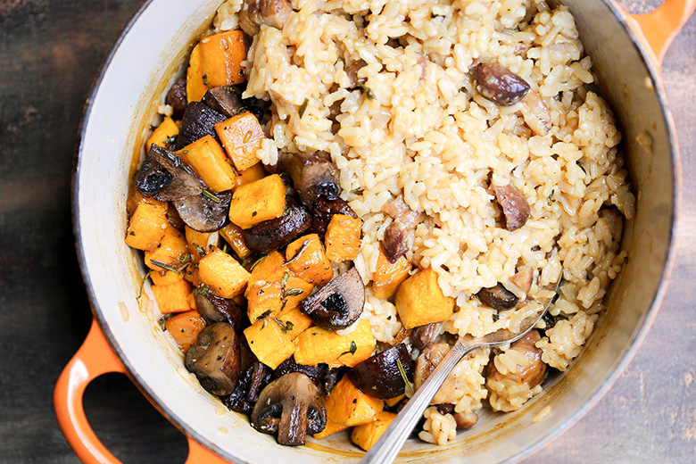 Chestnut, Mushroom and Butternut Squash Baked Risotto Floating Kitchen