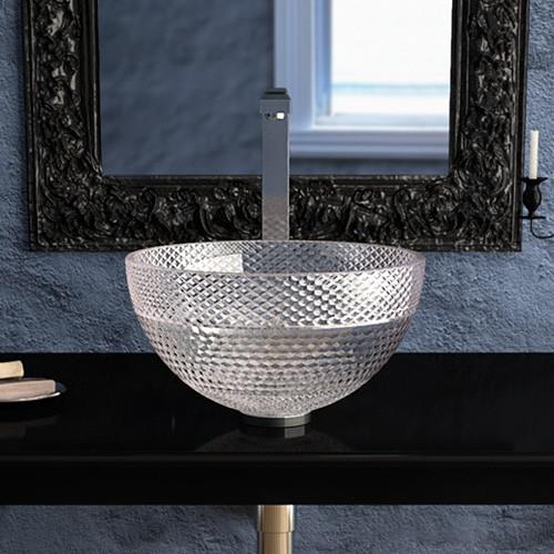 Glass Design Ramada Italian Modern Round Countertop Wash Basin Ø34