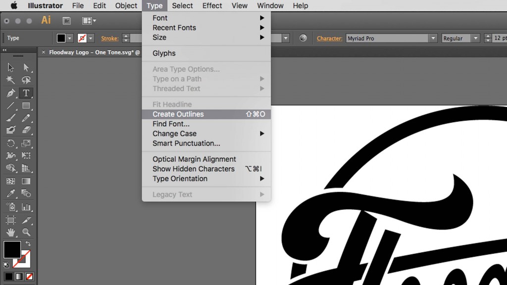 How To Quickly Convert Text & Fonts to Outline with Adobe
